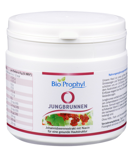 BioProphyl Fontein der Jeugd 30 porties van 9 g poeder elk met bessenextract, hyaluronzuur en B-vitaminen