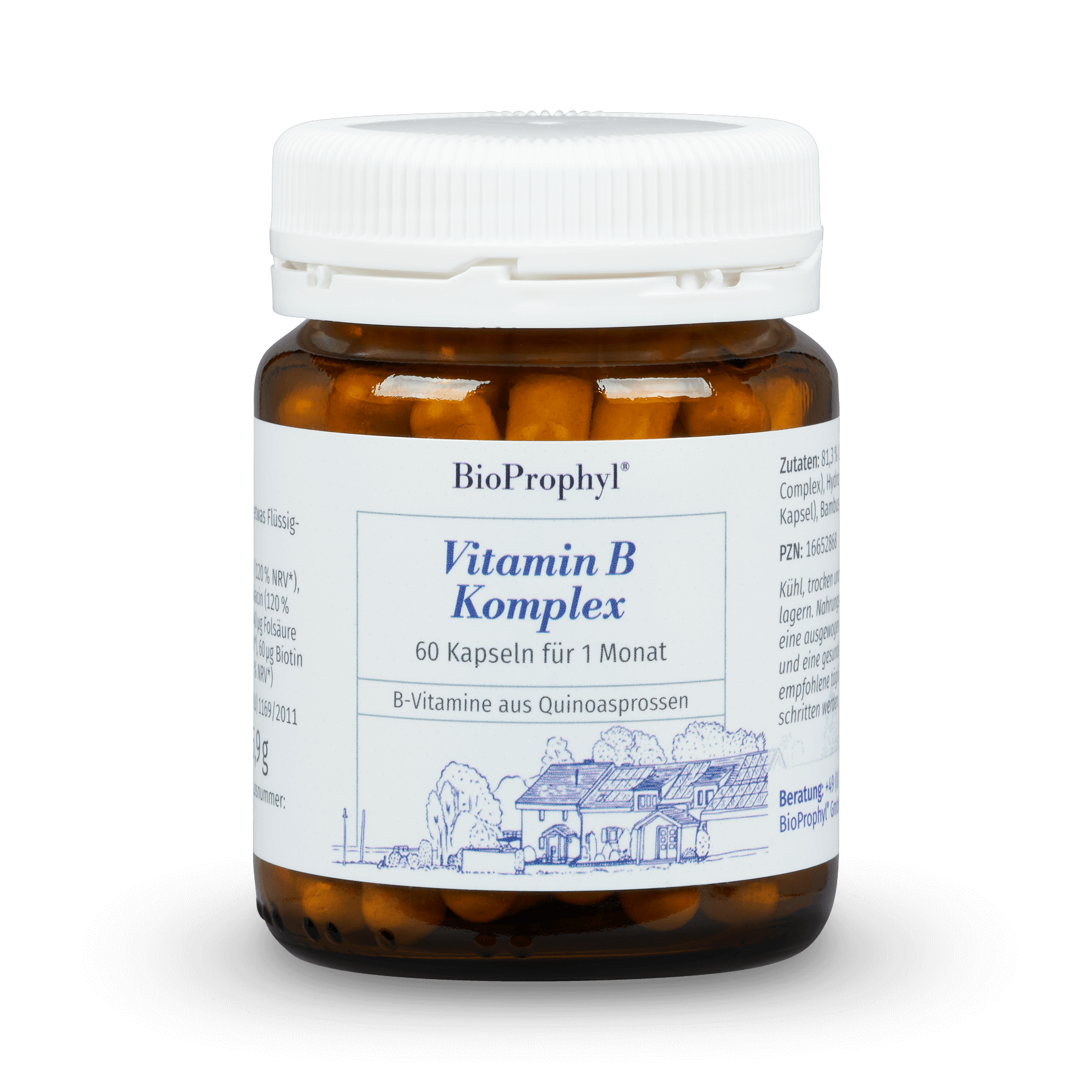 BioProphyl Vitamine B Complex 60 capsules met alle 8 B-vitamines uit quinoa-spruiten