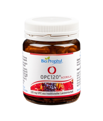 BioProphyl OPC120® plus Acerola 60 vegetarische capsules met elk 120 mg zuivere OPC plus natuurlijke vitamine C