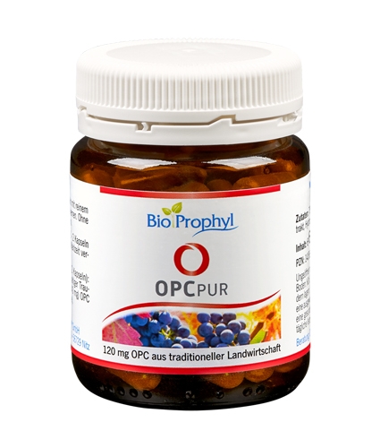 BioProphyl OPCpur 60 vegetarische capsules met 120 mg zuivere OPC per stuk - Beschikbaar vanaf verwacht: 01.04.2022