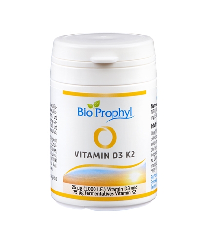 BioProphyl Vitamine D3 K2 120 tabletten met 1000 IE vitamine D3 en 75 µg vitamine K2