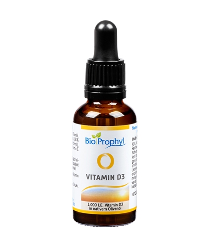 BioProphyl Vitamine D3 Vitamine D3 in olijfolie van eerste persing - 750 druppels met 1.000 I.U.